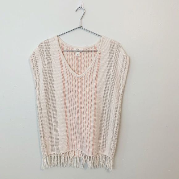 LOFT Tops - Ann Taylor LOFT Lounge Tassel Fall Sweater Top